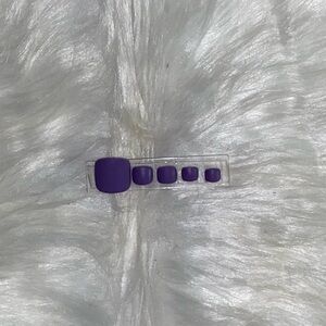 20pcs Matte Purple Toe Press on Nails